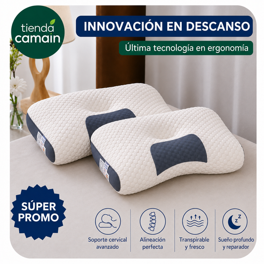Combo x2 Almohadas ortopédicas Cervicales para Cuello
